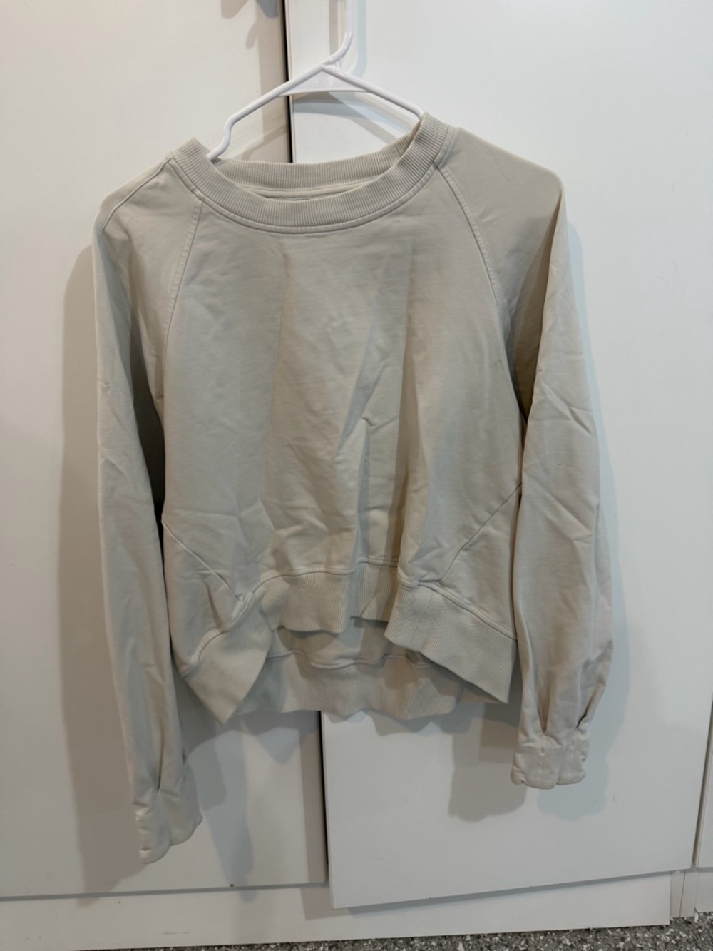 lululemon athletica Cropped Crew Sweatshirt - Light Beige